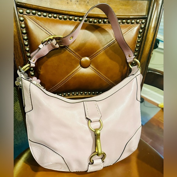 Coach hampton leather hobo bag lilac - Picture 2 of 10